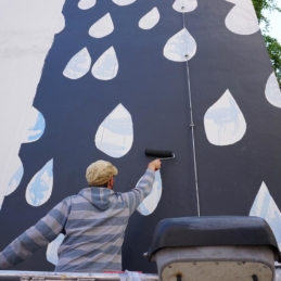 Work in process, “Dedicated to”, mural, Berlin 2017
