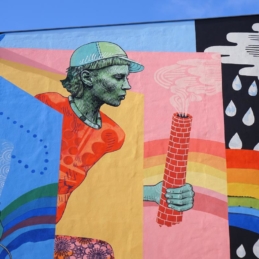 Detail, “Dedicated to”, mural, Berlin 2017