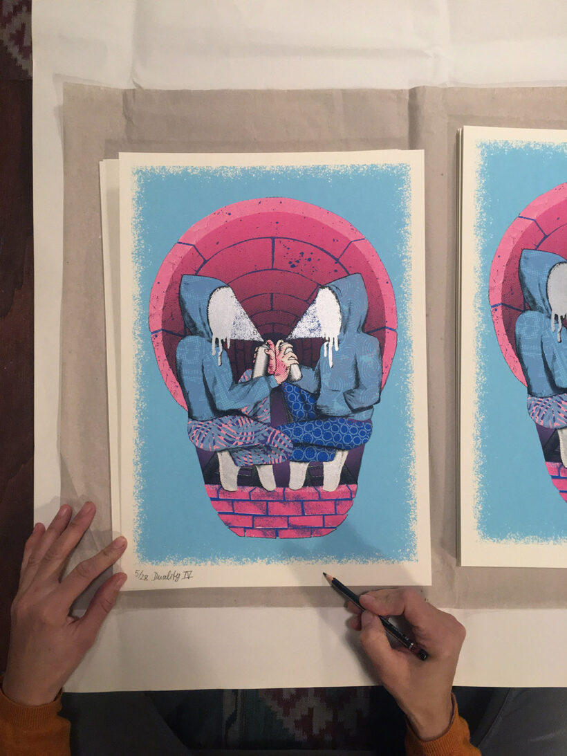 Duality IV – Overspray, Siebdruck, 2020 (Detail)